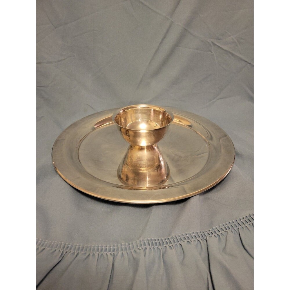 Vintage Wm Rogers Silverplated Chip and Dip Platter Tray